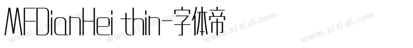 MFDianHei thin字体转换